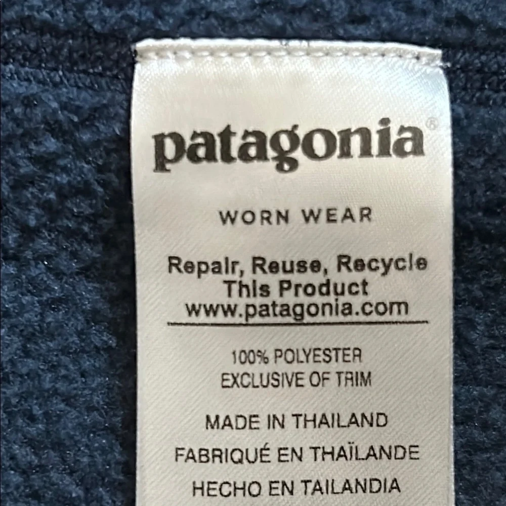 PATAGONIA Blue Quartz 1/2 zip pullover Sweatshirt Size Large - Picture 5 of 8